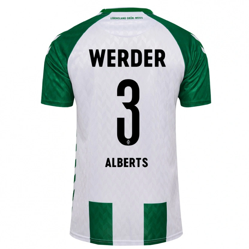 Danxen Hombre Camiseta Christopher Alberts #3 Verde Blanco 1ª Equipación 2026/27 La Camisa México