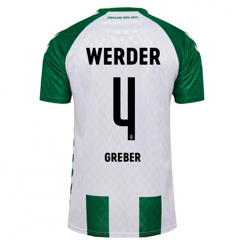 Danxen Hombre Camiseta Egor Greber #4 Verde Blanco 1ª Equipación 2026/27 La Camisa México