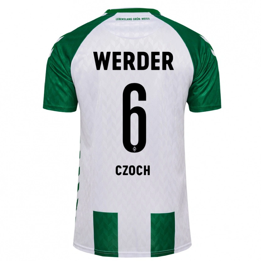 Danxen Hombre Camiseta Mike Czoch #6 Verde Blanco 1ª Equipación 2026/27 La Camisa México