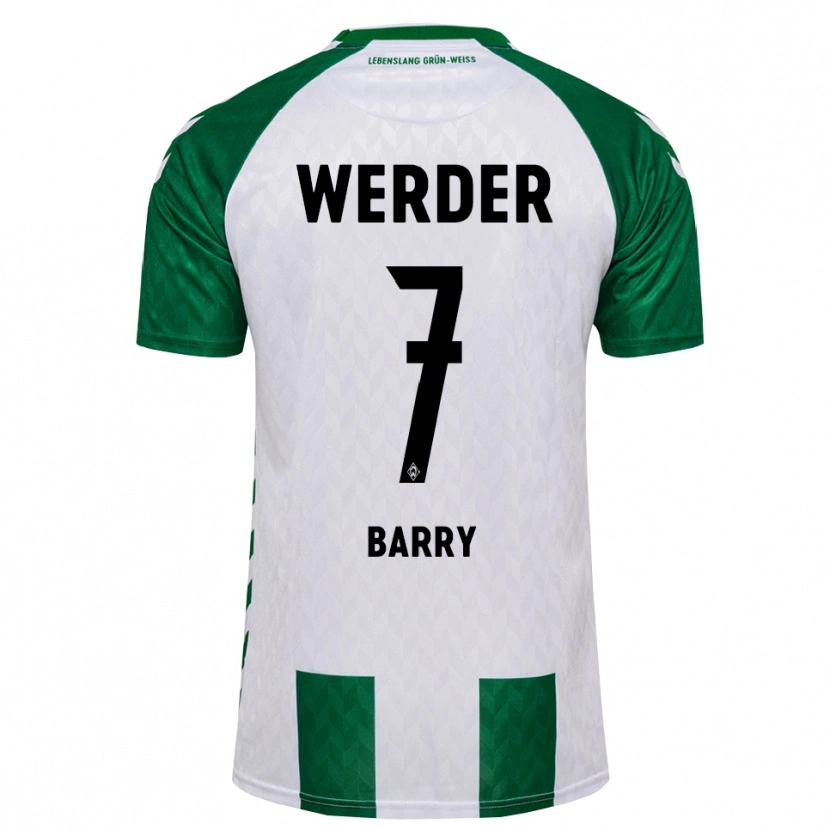 Danxen Hombre Camiseta Jasha Barry #7 Verde Blanco 1ª Equipación 2026/27 La Camisa México
