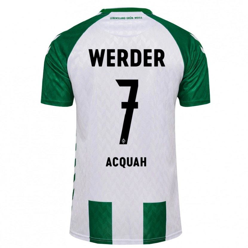 Danxen Hombre Camiseta Joseph Shadrach Acheampong Acquah #7 Verde Blanco 1ª Equipación 2026/27 La Camisa México