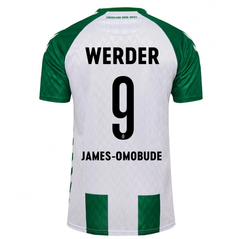 Danxen Hombre Camiseta Favor James-Omobude #9 Verde Blanco 1ª Equipación 2026/27 La Camisa México