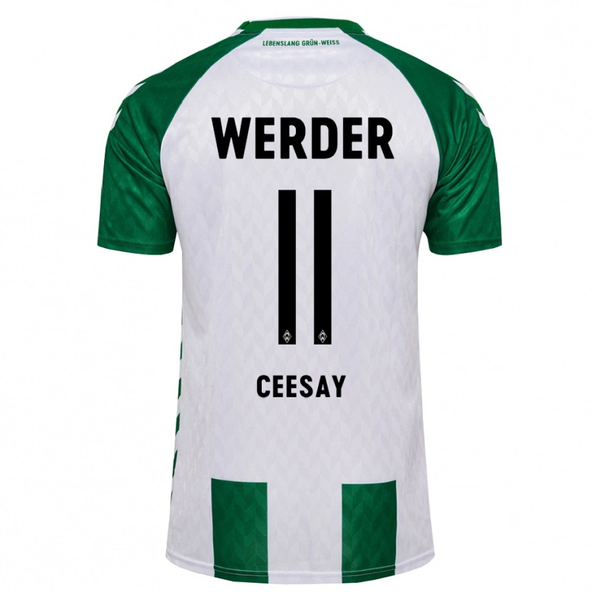 Danxen Hombre Camiseta Ablie Ceesay #11 Verde Blanco 1ª Equipación 2026/27 La Camisa México