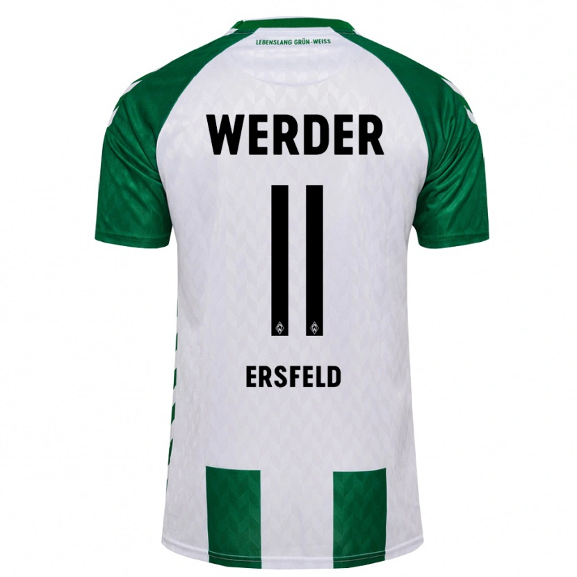 Danxen Hombre Camiseta Nils Ersfeld #11 Verde Blanco 1ª Equipación 2026/27 La Camisa México