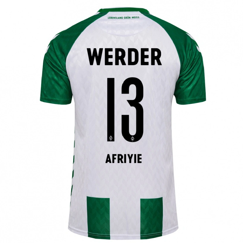 Danxen Hombre Camiseta Neal Afriyie #13 Verde Blanco 1ª Equipación 2026/27 La Camisa México