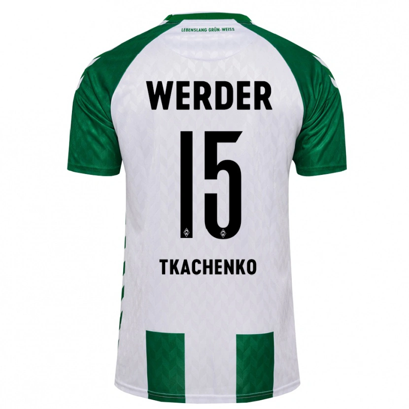 Danxen Hombre Camiseta Oleksandr Tkachenko #15 Verde Blanco 1ª Equipación 2026/27 La Camisa México