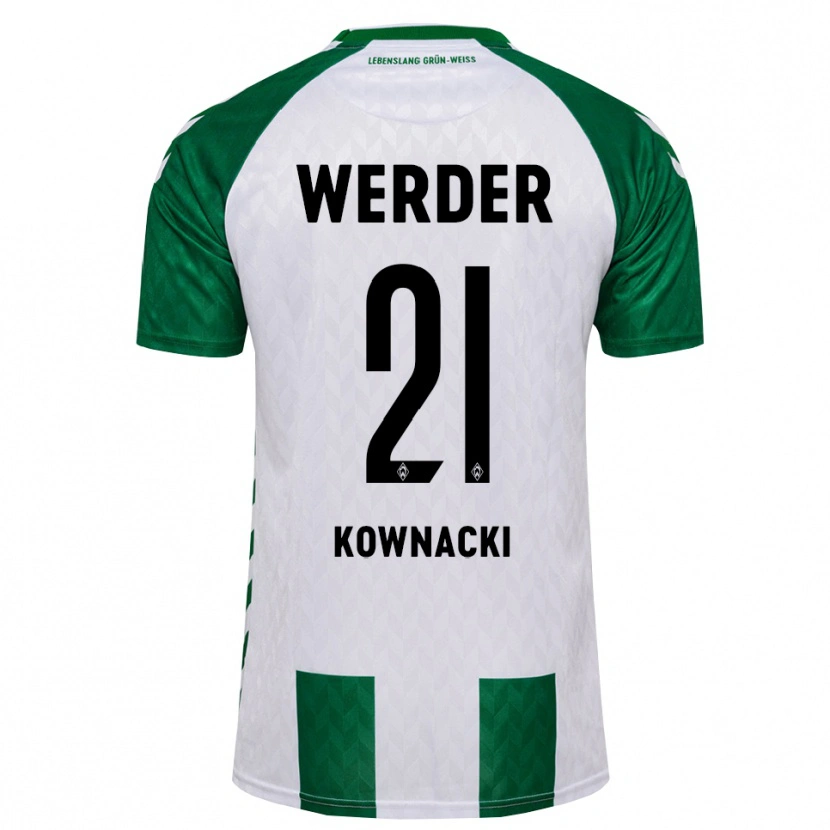 Danxen Hombre Camiseta Dawid Kownacki #21 Verde Blanco 1ª Equipación 2026/27 La Camisa México