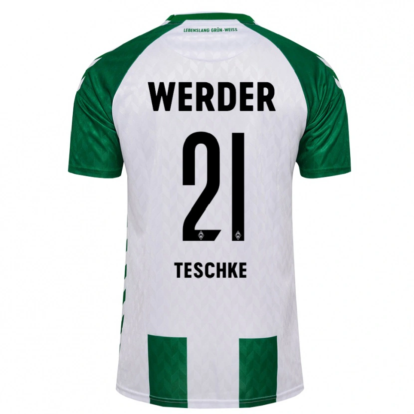 Danxen Hombre Camiseta Tim Teschke #21 Verde Blanco 1ª Equipación 2026/27 La Camisa México