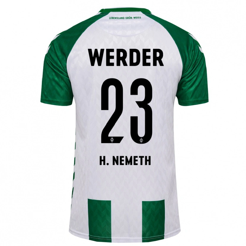 Danxen Hombre Camiseta Hanna Németh #23 Verde Blanco 1ª Equipación 2026/27 La Camisa México