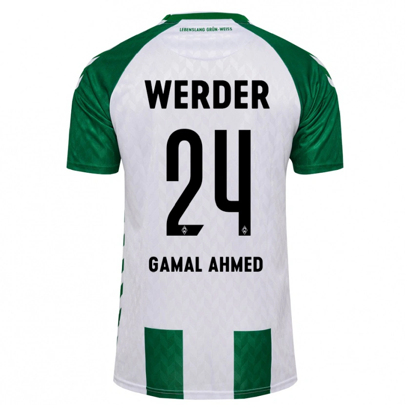 Danxen Hombre Camiseta Adam Gamal Ahmed #24 Verde Blanco 1ª Equipación 2026/27 La Camisa México