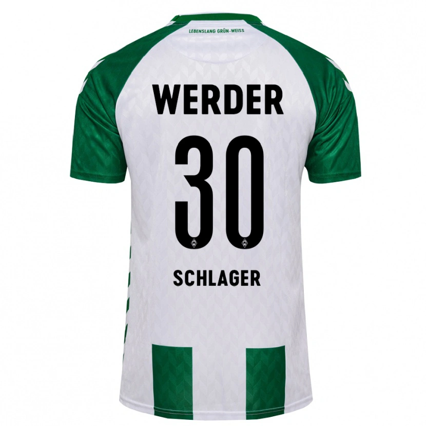Danxen Hombre Camiseta Alexander Schlager #30 Verde Blanco 1ª Equipación 2026/27 La Camisa México