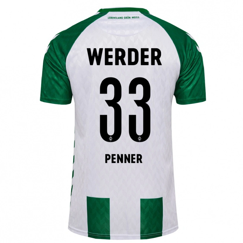 Danxen Hombre Camiseta Maria Penner #33 Verde Blanco 1ª Equipación 2026/27 La Camisa México