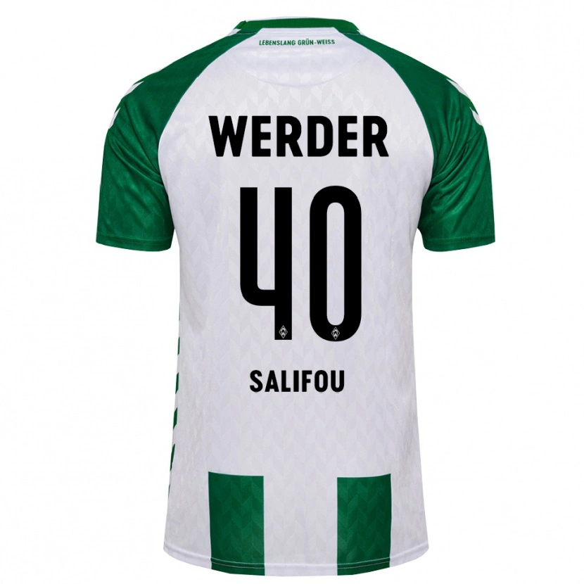 Danxen Hombre Camiseta Dikeni Salifou #40 Verde Blanco 1ª Equipación 2026/27 La Camisa México