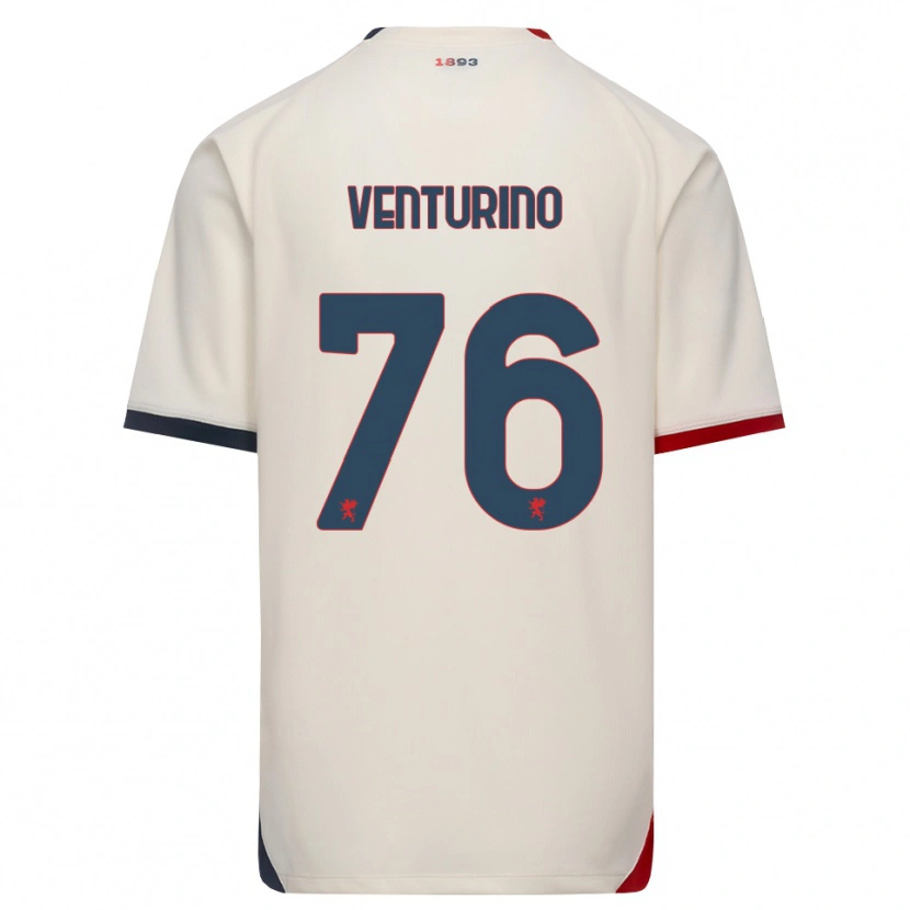 Danxen Hombre Camiseta Lorenzo Venturino #76 Blanco Roto Rojo 2ª Equipación 2026/27 La Camisa México