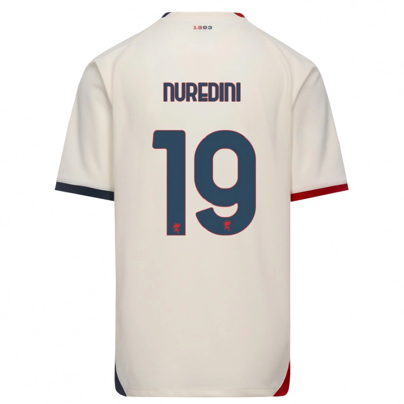 Danxen Hombre Camiseta Joi Nuredini #19 Blanco Roto Rojo 2ª Equipación 2026/27 La Camisa México