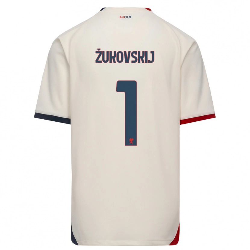 Danxen Hombre Camiseta Mark Žukovskij #1 Blanco Roto Rojo 2ª Equipación 2026/27 La Camisa México