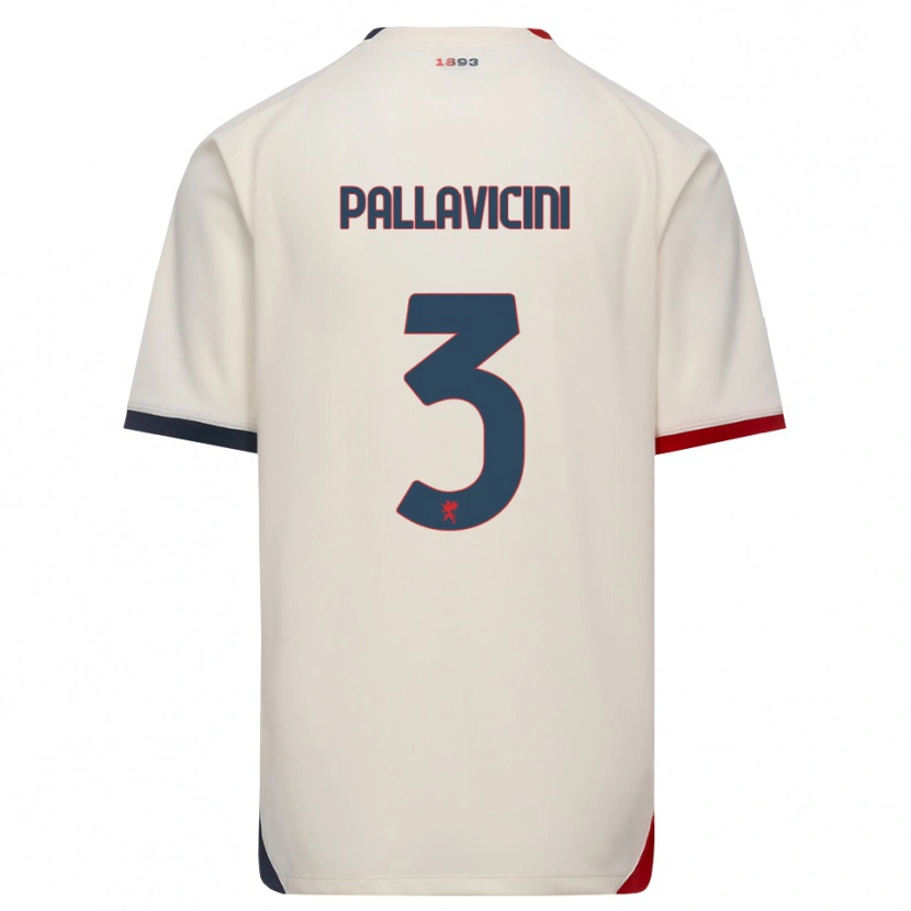 Danxen Hombre Camiseta Matteo Pallavicini #3 Blanco Roto Rojo 2ª Equipación 2026/27 La Camisa México