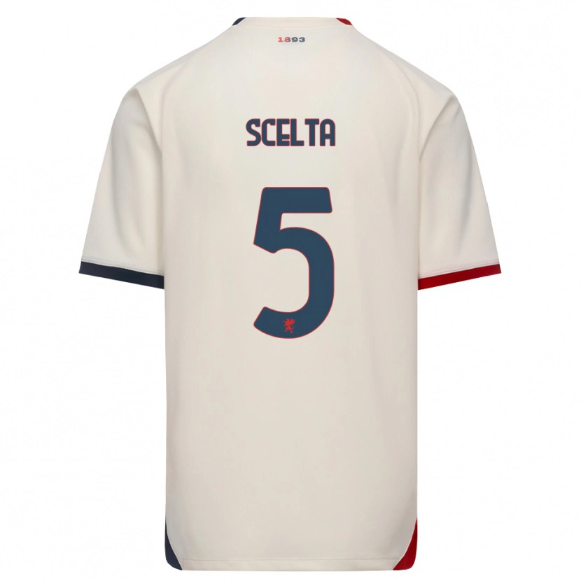 Danxen Hombre Camiseta Alessio Scelta #5 Blanco Roto Rojo 2ª Equipación 2026/27 La Camisa México