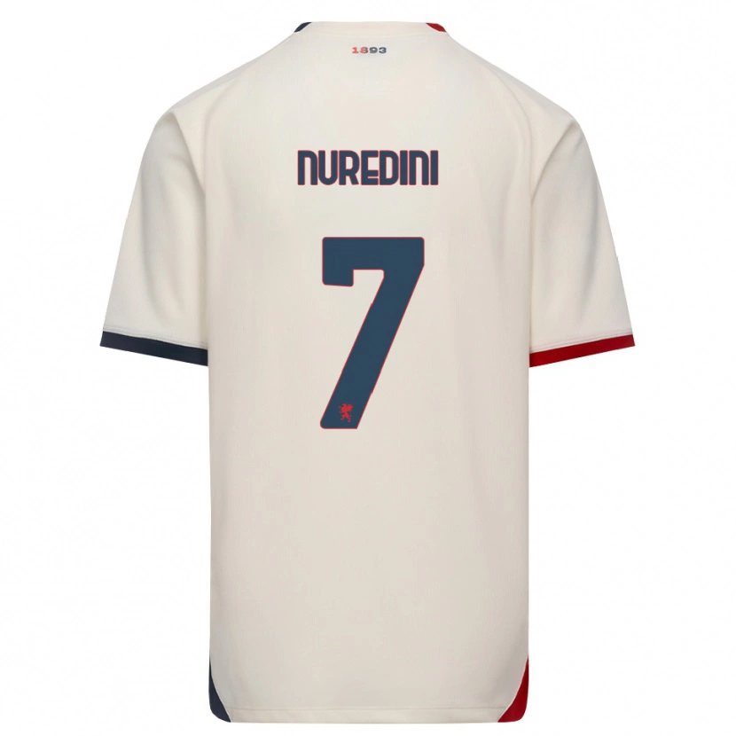 Danxen Hombre Camiseta Kejvin Nuredini #7 Blanco Roto Rojo 2ª Equipación 2026/27 La Camisa México