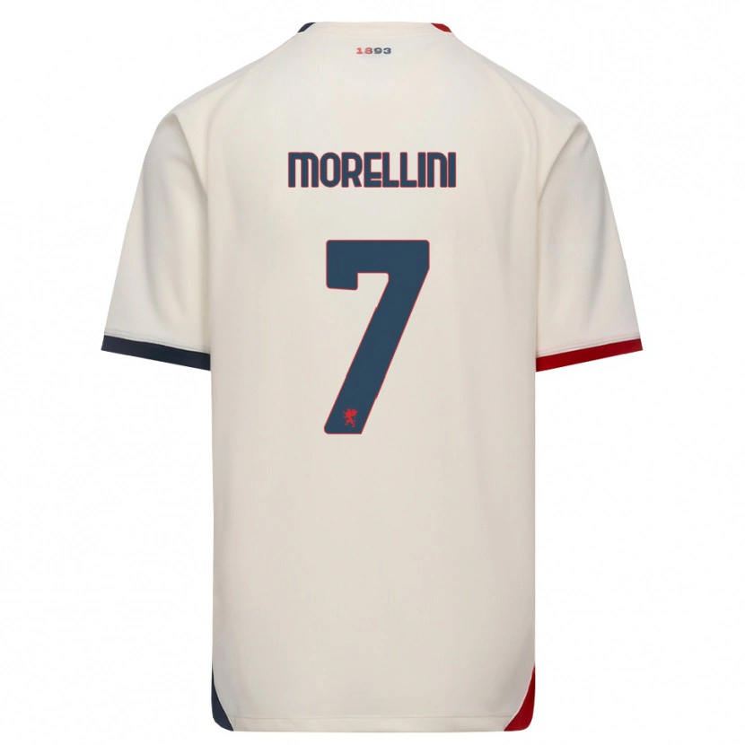 Danxen Hombre Camiseta Matteo Morellini #7 Blanco Roto Rojo 2ª Equipación 2026/27 La Camisa México