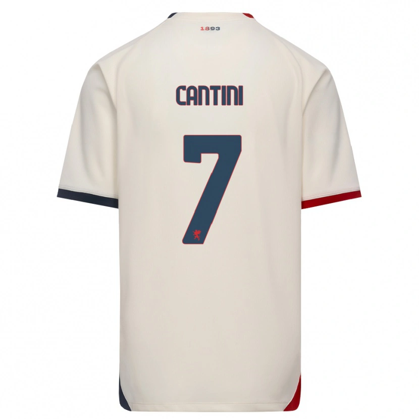 Danxen Hombre Camiseta Riccardo Cantini #7 Blanco Roto Rojo 2ª Equipación 2026/27 La Camisa México