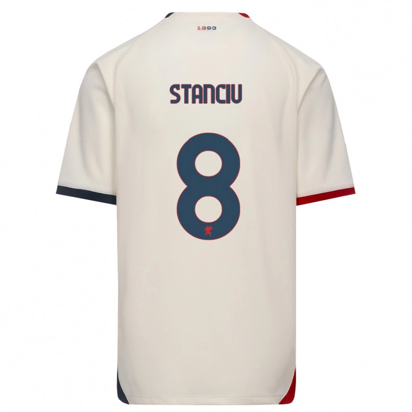 Danxen Hombre Camiseta Nicolae Stanciu #8 Blanco Roto Rojo 2ª Equipación 2026/27 La Camisa México