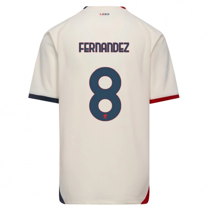 Danxen Hombre Camiseta Maria Fernandez #8 Blanco Roto Rojo 2ª Equipación 2026/27 La Camisa México