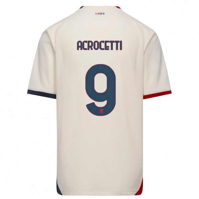 Danxen Hombre Camiseta Edoardo Acrocetti #9 Blanco Roto Rojo 2ª Equipación 2026/27 La Camisa México