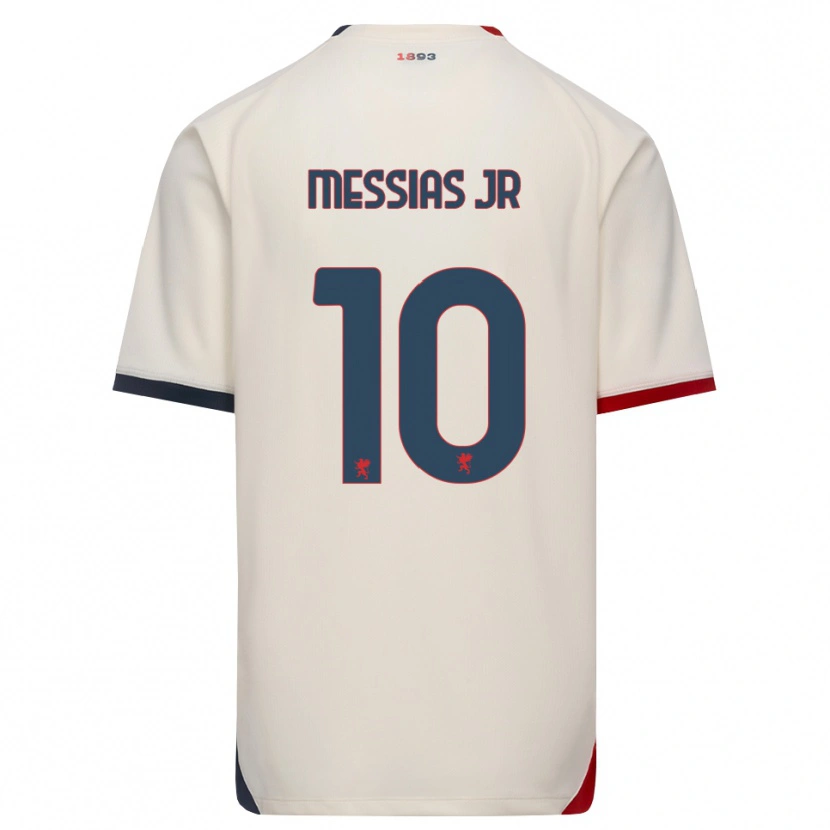 Danxen Hombre Camiseta Junior Messias #10 Blanco Roto Rojo 2ª Equipación 2026/27 La Camisa México