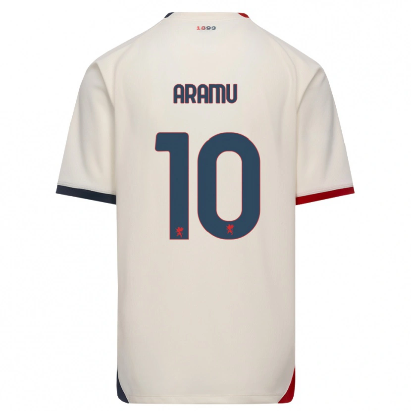 Danxen Hombre Camiseta Mattia Aramu #10 Blanco Roto Rojo 2ª Equipación 2026/27 La Camisa México