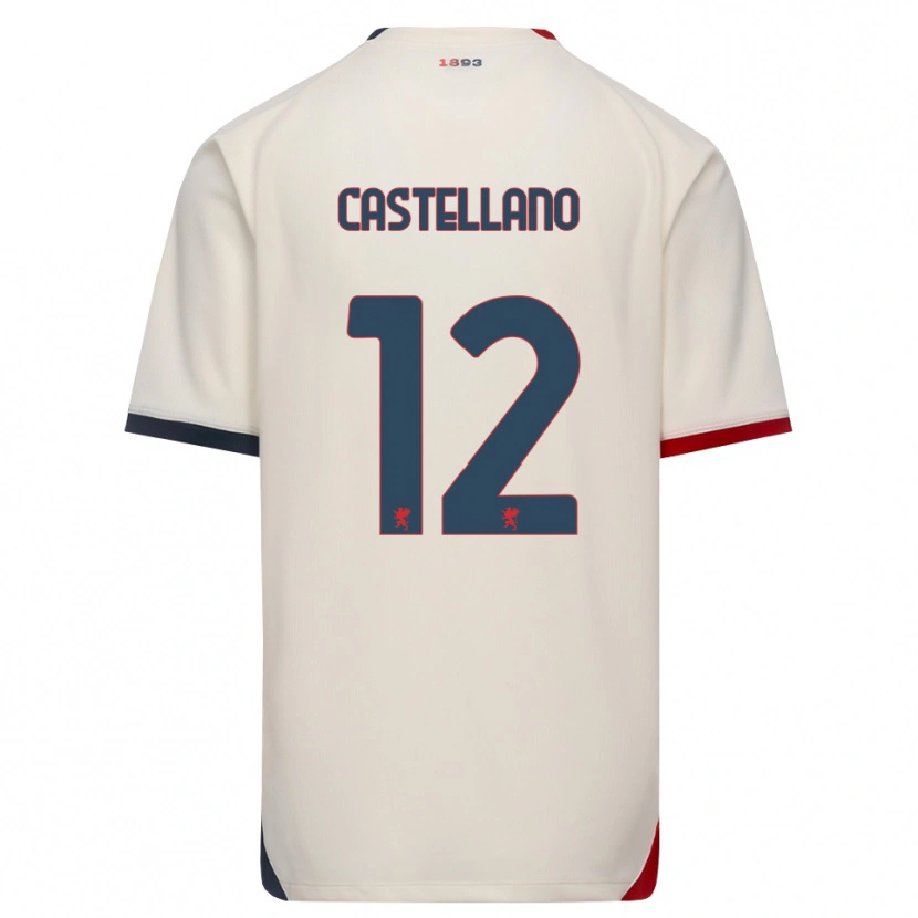 Danxen Hombre Camiseta Cristiano Castellano #12 Blanco Roto Rojo 2ª Equipación 2026/27 La Camisa México