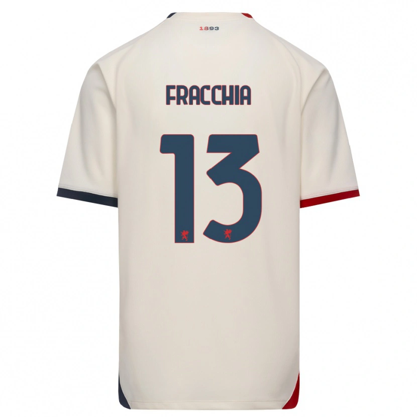 Danxen Hombre Camiseta Jacopo Fracchia #13 Blanco Roto Rojo 2ª Equipación 2026/27 La Camisa México