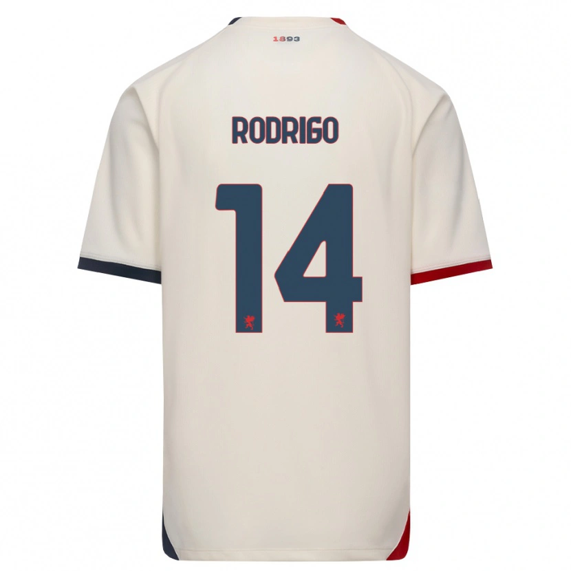 Danxen Hombre Camiseta Rodrigo Delgado De Albuquerque #14 Blanco Roto Rojo 2ª Equipación 2026/27 La Camisa México