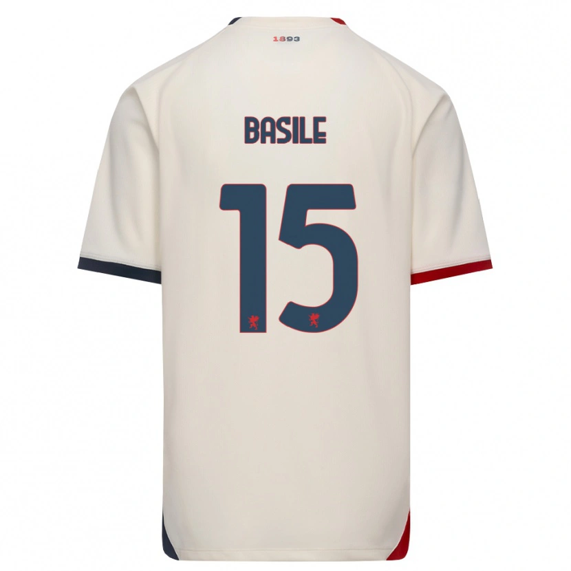 Danxen Hombre Camiseta Cosimo Basile #15 Blanco Roto Rojo 2ª Equipación 2026/27 La Camisa México