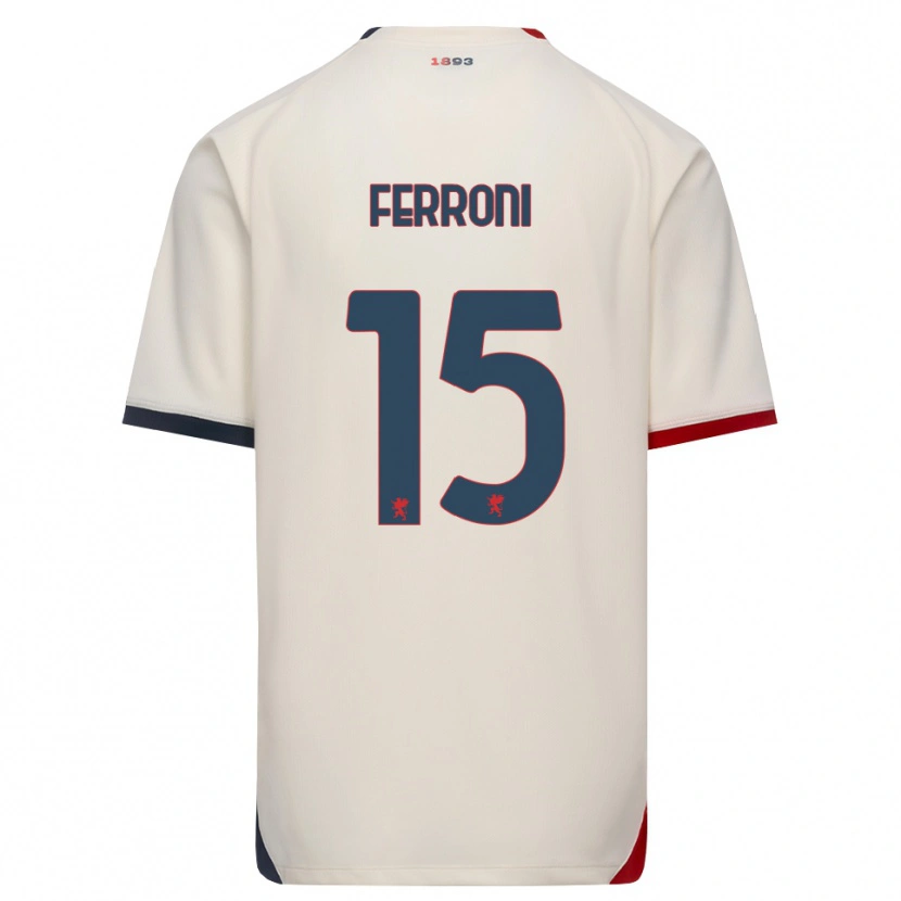 Danxen Hombre Camiseta Leonardo Ferroni #15 Blanco Roto Rojo 2ª Equipación 2026/27 La Camisa México