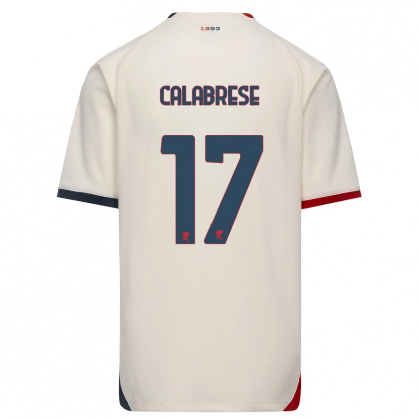 Danxen Hombre Camiseta Filippo Calabrese #17 Blanco Roto Rojo 2ª Equipación 2026/27 La Camisa México