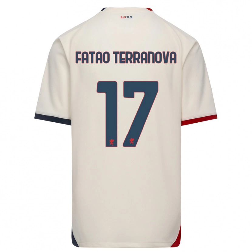 Danxen Hombre Camiseta Emanuele Fatao Terranova #17 Blanco Roto Rojo 2ª Equipación 2026/27 La Camisa México
