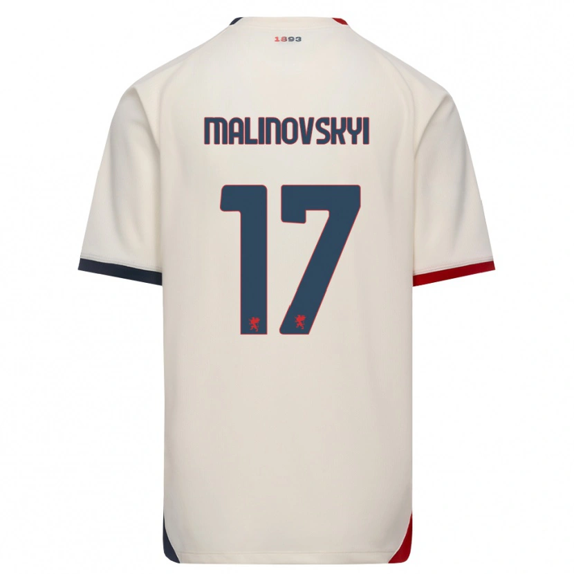 Danxen Hombre Camiseta Ruslan Malinovskyi #17 Blanco Roto Rojo 2ª Equipación 2026/27 La Camisa México
