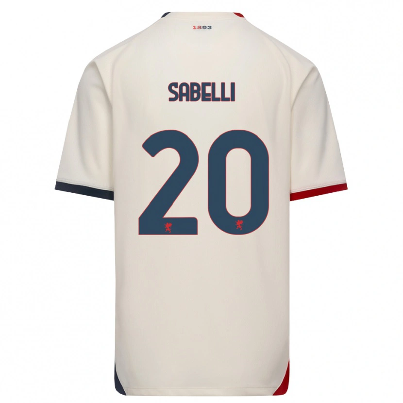 Danxen Hombre Camiseta Stefano Sabelli #20 Blanco Roto Rojo 2ª Equipación 2026/27 La Camisa México