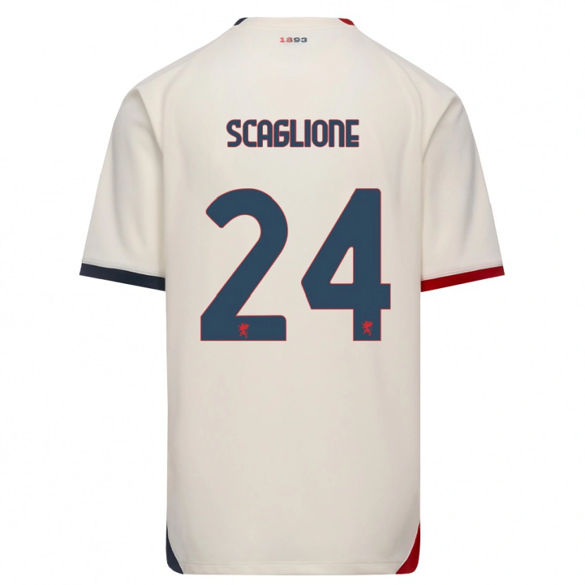 Danxen Hombre Camiseta Roberto Scaglione #24 Blanco Roto Rojo 2ª Equipación 2026/27 La Camisa México
