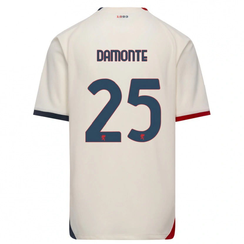 Danxen Hombre Camiseta Lorenzo Damonte #25 Blanco Roto Rojo 2ª Equipación 2026/27 La Camisa México