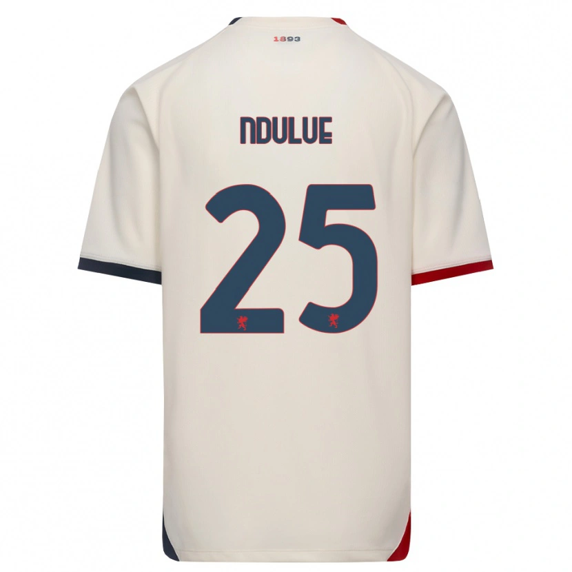 Danxen Hombre Camiseta Daniel Ndulue #25 Blanco Roto Rojo 2ª Equipación 2026/27 La Camisa México