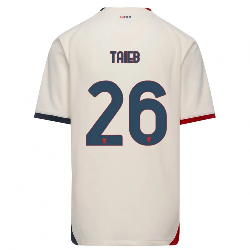 Danxen Hombre Camiseta Chad Taieb #26 Blanco Roto Rojo 2ª Equipación 2026/27 La Camisa México