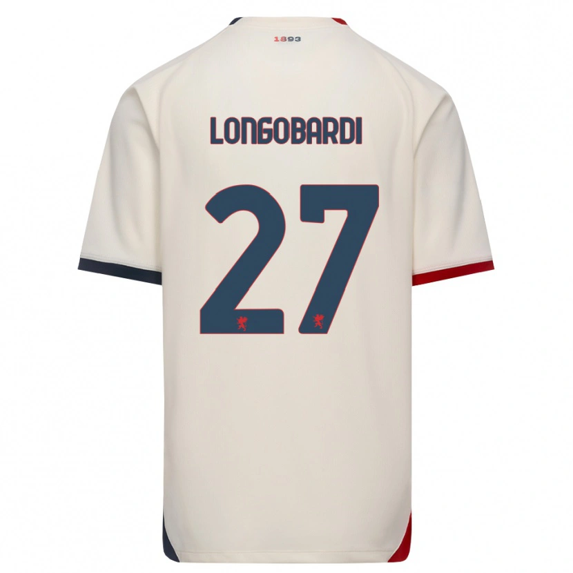 Danxen Hombre Camiseta Giovanni Longobardi #27 Blanco Roto Rojo 2ª Equipación 2026/27 La Camisa México