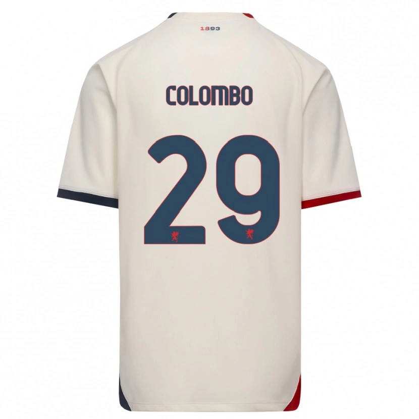 Danxen Hombre Camiseta Lorenzo Colombo #29 Blanco Roto Rojo 2ª Equipación 2026/27 La Camisa México