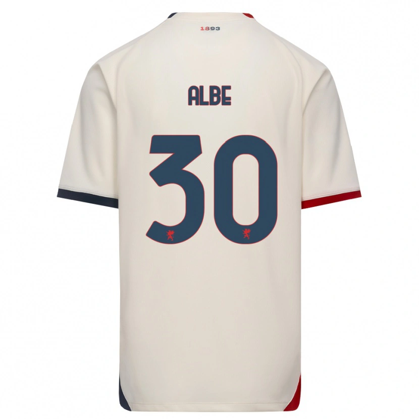 Danxen Hombre Camiseta Salem Albè #30 Blanco Roto Rojo 2ª Equipación 2026/27 La Camisa México