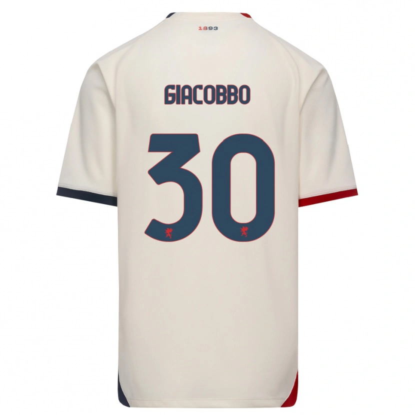 Danxen Hombre Camiseta Giulia Giacobbo #30 Blanco Roto Rojo 2ª Equipación 2026/27 La Camisa México