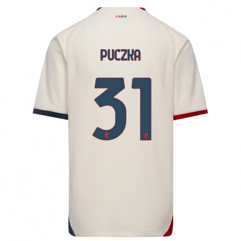 Danxen Hombre Camiseta David Puczka #31 Blanco Roto Rojo 2ª Equipación 2026/27 La Camisa México