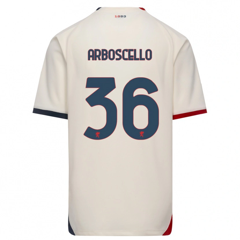 Danxen Hombre Camiseta Riccardo Arboscello #36 Blanco Roto Rojo 2ª Equipación 2026/27 La Camisa México