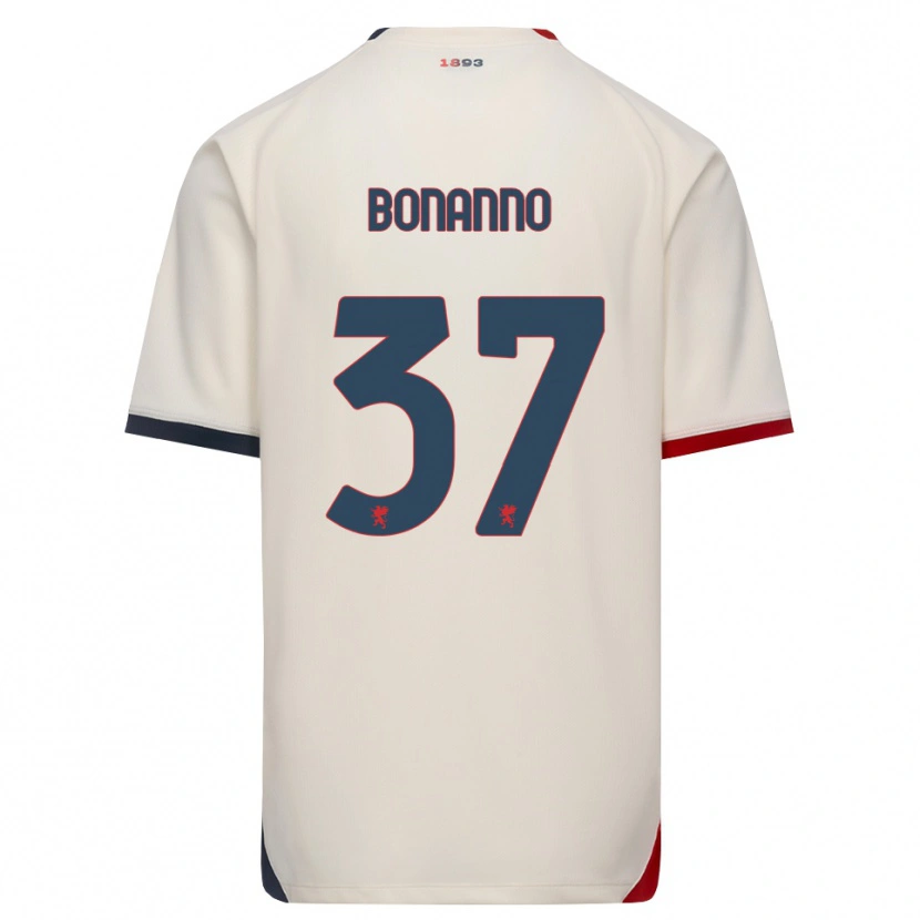 Danxen Hombre Camiseta Giuseppe Bonanno #37 Blanco Roto Rojo 2ª Equipación 2026/27 La Camisa México
